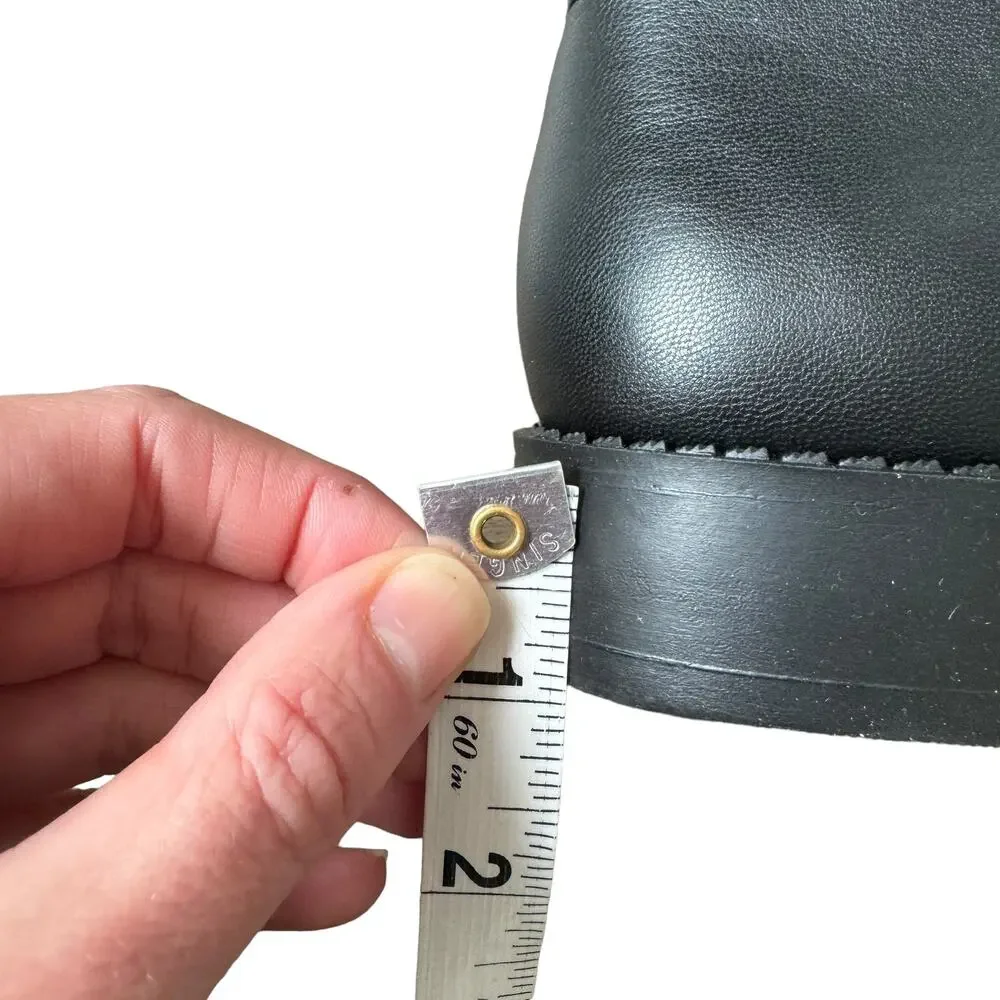 NEW Aerosoles Over the Knee Boots Black Vegan Leather